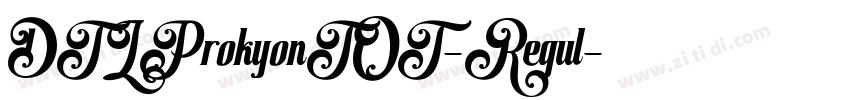 DTLProkyonTOT-Regul字体转换
