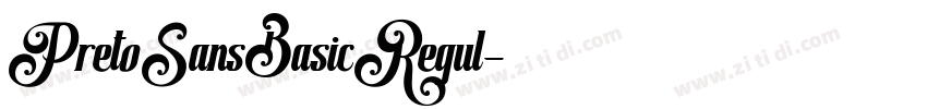 PretoSansBasicRegul字体转换