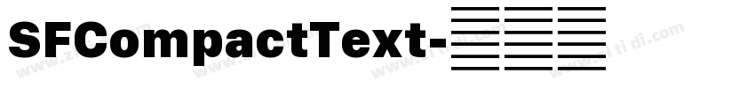 SFCompactText字体转换
