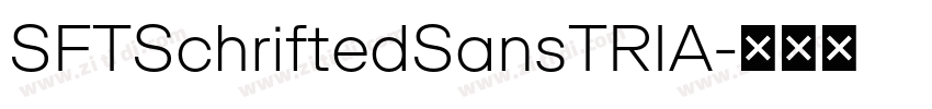 SFTSchriftedSansTRIA字体转换
