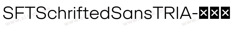 SFTSchriftedSansTRIA字体转换