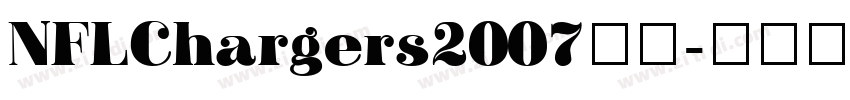 NFLChargers2007字体字体转换