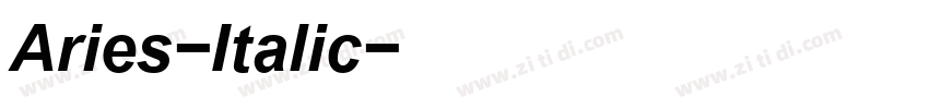 Aries-Italic字体转换