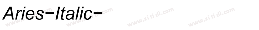 Aries-Italic字体转换