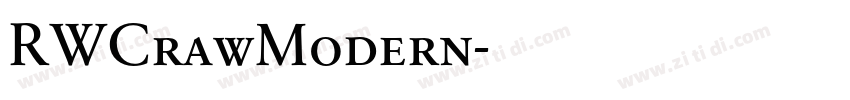 RWCrawModern字体转换