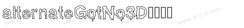 alternateGotNo3D字体转换