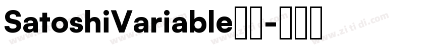 SatoshiVariable字体字体转换