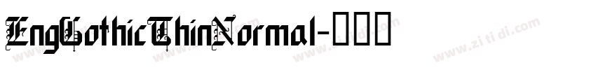 EngGothicThinNormal字体转换