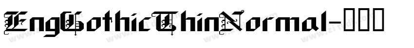 EngGothicThinNormal字体转换