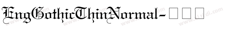 EngGothicThinNormal字体转换