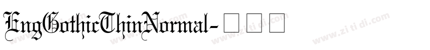 EngGothicThinNormal字体转换