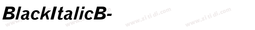 BlackItalicB字体转换