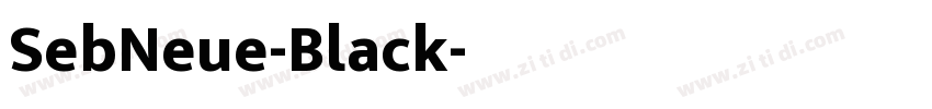 SebNeue-Black字体转换