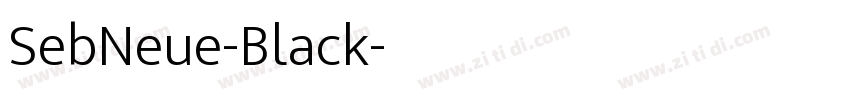 SebNeue-Black字体转换