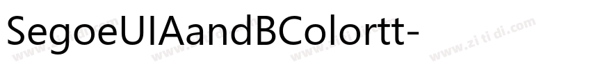 SegoeUIAandBColortt字体转换