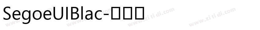 SegoeUIBlac字体转换