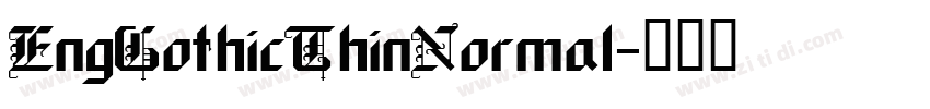 EngGothicThinNormal字体转换
