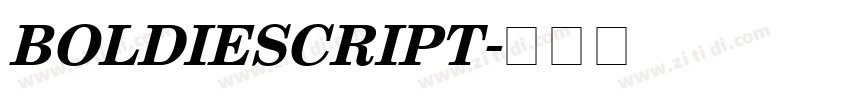 BOLDIESCRIPT字体转换