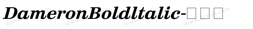 DameronBoldltalic字体转换