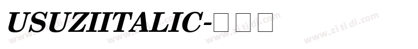 USUZIITALIC字体转换