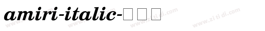 amiri-italic字体转换