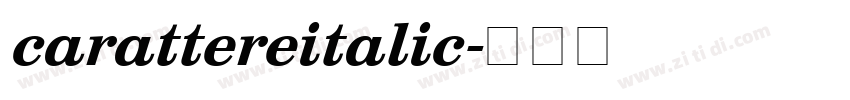 carattereitalic字体转换