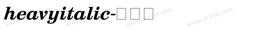 heavyitalic字体转换