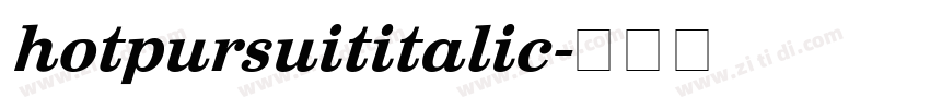 hotpursuititalic字体转换