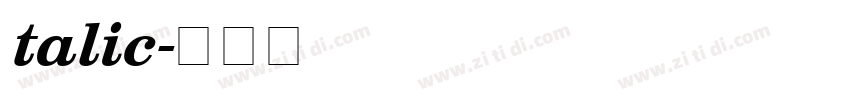 talic字体转换