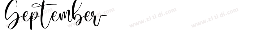 September字体转换