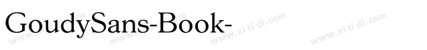 GoudySans-Book字体转换