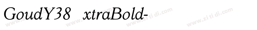 GoudY38ExtraBold字体转换