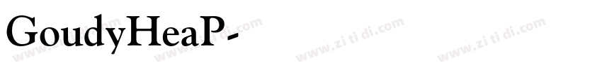GoudyHeaP字体转换