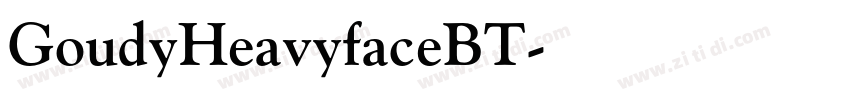 GoudyHeavyfaceBT字体转换