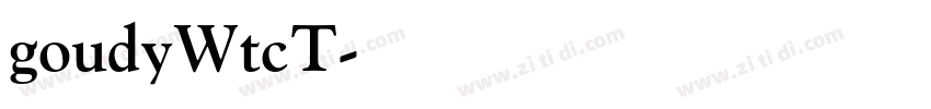 goudyWtcT字体转换