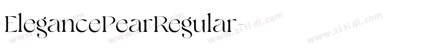 ElegancePearRegular字体转换