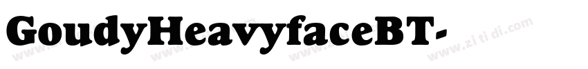 GoudyHeavyfaceBT字体转换