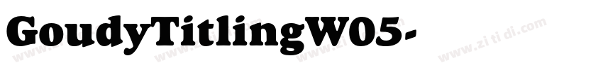 GoudyTitlingW05字体转换