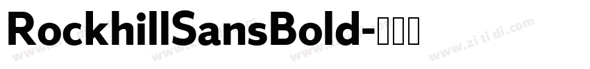 RockhillSansBold字体转换