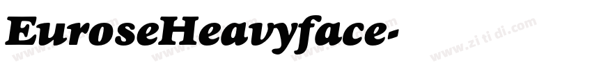 EuroseHeavyface字体转换