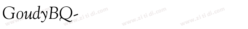 GoudyBQ字体转换