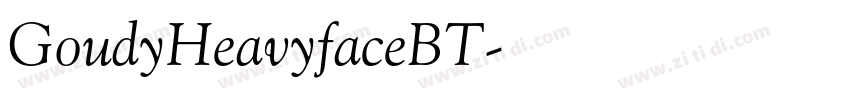 GoudyHeavyfaceBT字体转换
