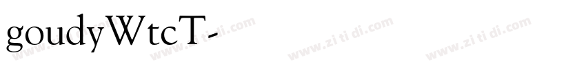 goudyWtcT字体转换