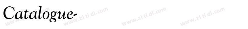 Catalogue字体转换