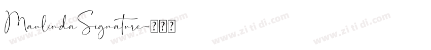 MaulindaSignature字体转换