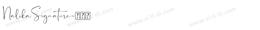 NalikaSignature字体转换