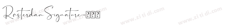 RosterdamSignature字体转换