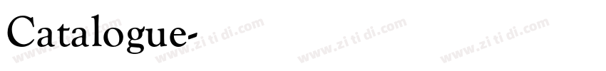 Catalogue字体转换