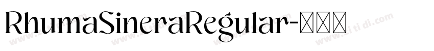 RhumaSineraRegular字体转换