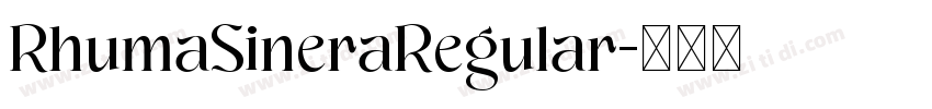RhumaSineraRegular字体转换
